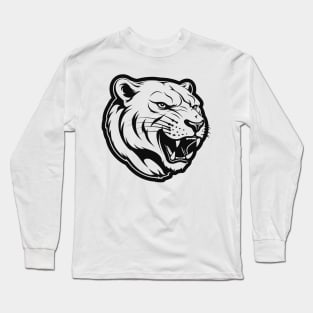 panther black head t-shirt Long Sleeve T-Shirt